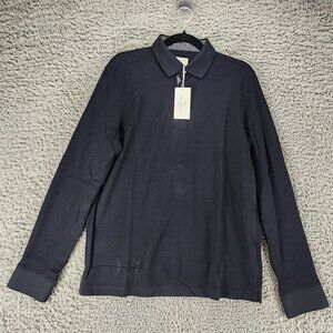 Construct Shirt Mens Medium Navy Blue Long Sleeve Polo *NWT*